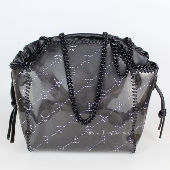 NEW STELLA MCCARTNEY Tote Small Monogram PVC Tote - Picture 4 of 16